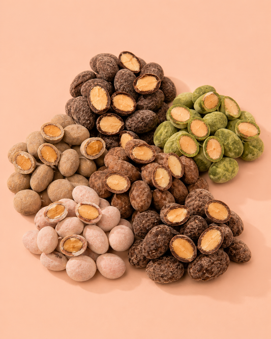 Nom Nom Nattsu assorted chocolate almonds all six flavours handcrafted Melbourne