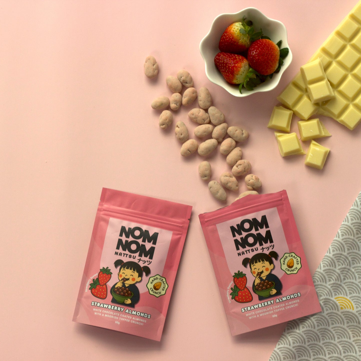 Strawberry & White Chocolate Almonds