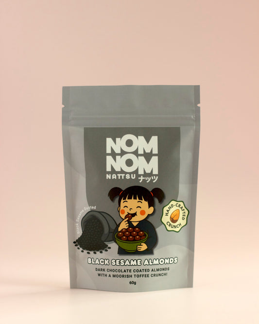 Black Sesame & Dark Chocolate Almonds Pouch 60g