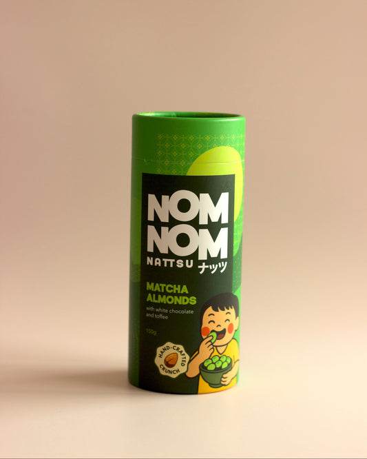 Matcha White Chocolate Almonds – Premium Gift Canister 150g