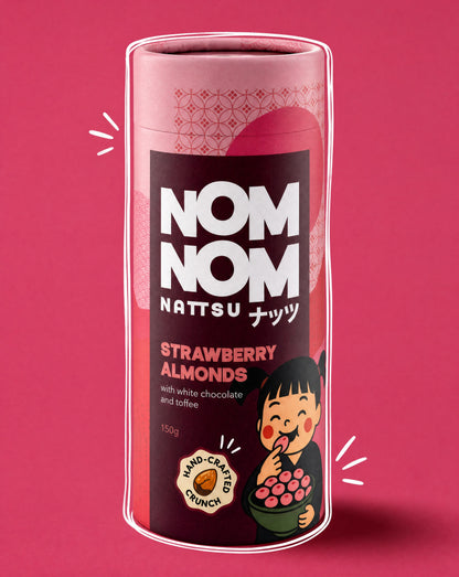 Nom Nom Nattsu Strawberry Almonds 150g tube handcrafted Melbourne