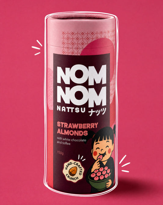 Nom Nom Nattsu Strawberry Almonds 150g tube handcrafted Melbourne
